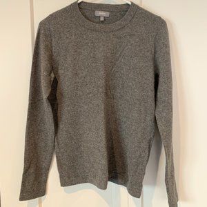 Neiman Marcus Grey Cashmere Crew Neck Sweater